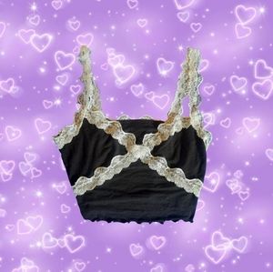 black lace cami top